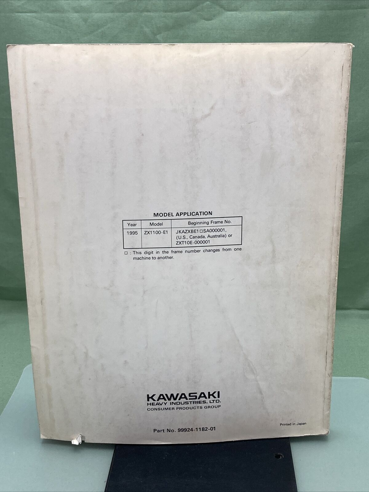 GENUINE KAWASAKI 99924-1182-01 SERVICE MANUAL GPZ1100