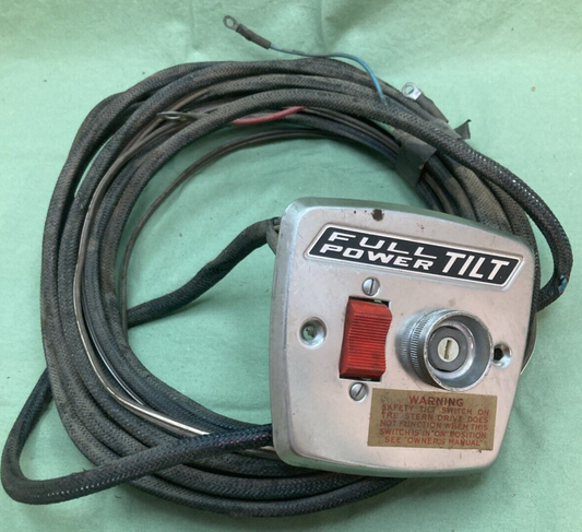NEW MERCURY 35978 FULL POWER TILT SWITCH CHROME PANEL W/ SWITCH & CABLES