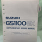 GENUINE SUZUKI 99501-39030-03E GS1100GK SUPPLEMENTARY SERVICE MANUAL 1982