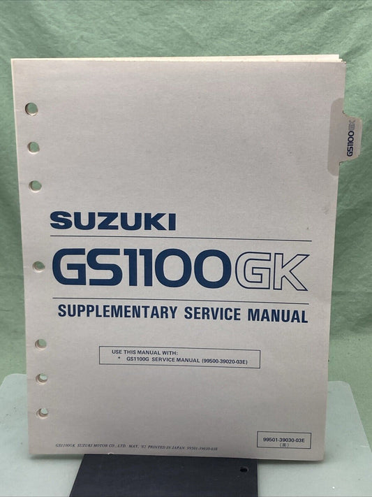 GENUINE SUZUKI 99501-39030-03E GS1100GK SUPPLEMENTARY SERVICE MANUAL 1982