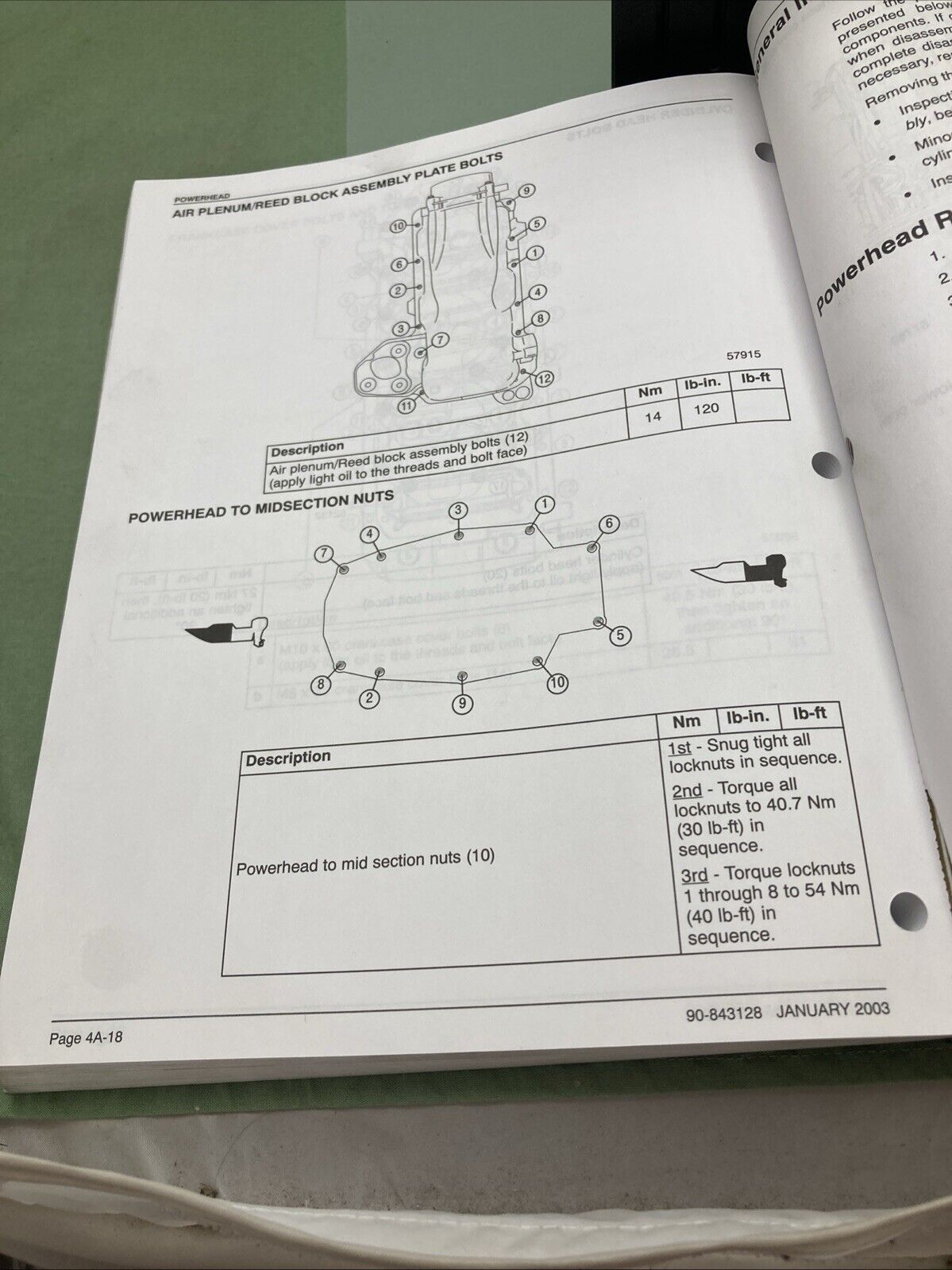 GENUINE MERCURY 90-843128 250XS OPTIMAX DIRECT FUEL INJECTION SERVICE MANUAL '03