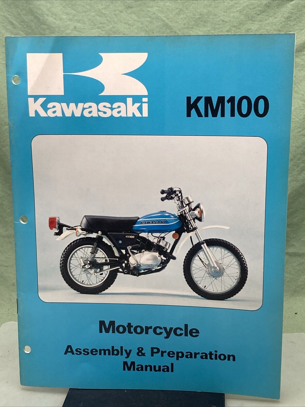 GENUINE KAWASAKI 99931-1021-01 KM100 MOTORCYCLE ASSY AND PREP MANUAL 1976