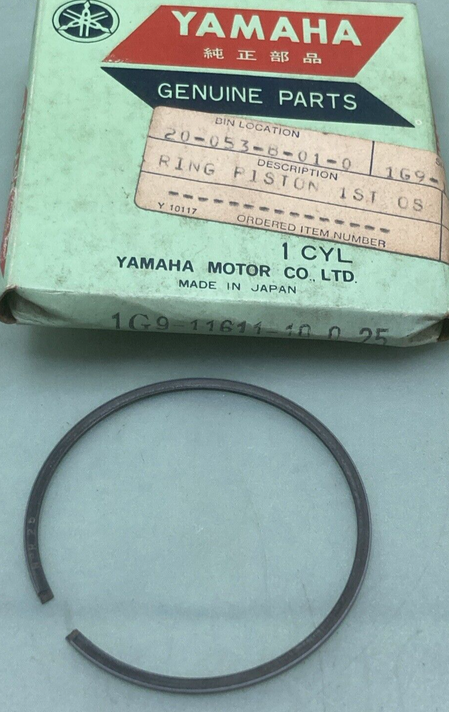 QTY 2 NEW GENUINE YAMAHA 1G9-11611-10 PISTON RINGS 1ST 0.25 O/S