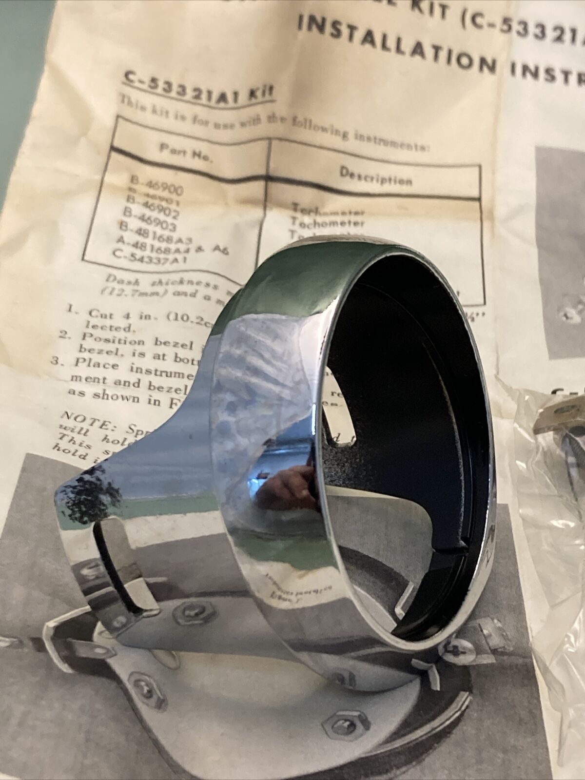 NEW GENUINE MERCURY QUICKSILVER 53322A1 GAUGE BEZEL KIT