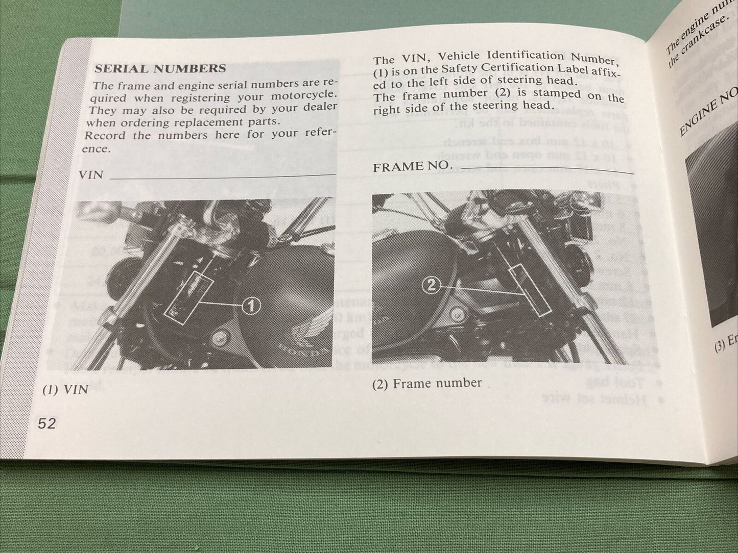 GENUINE HONDA 31MK3610 VF700C MAGNA OWNER'S MANUAL '86