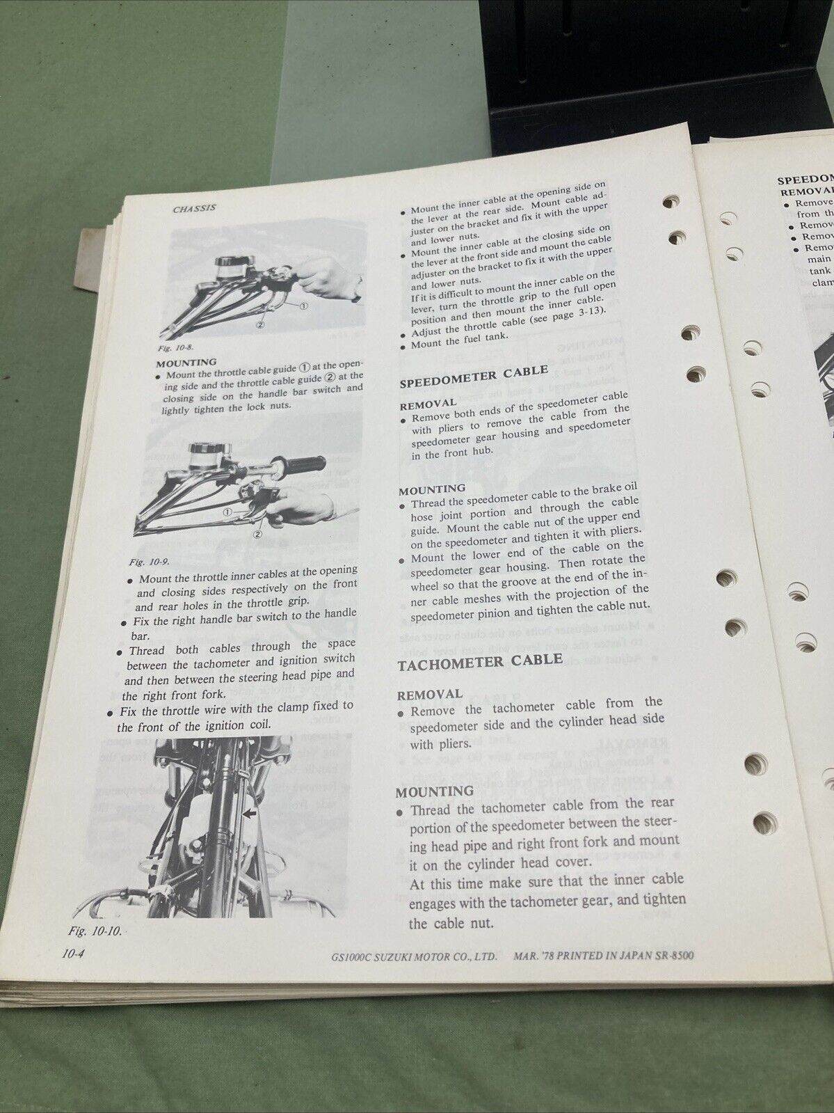 GENUINE SUZUKI SR-8500 E-3 GS1000 SERVICE MANUAL 1978