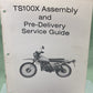 GENUINE SUZUKI MS-2551E-03 TS100X ASSEMBLY AND PRE-DELIVERY SERVICE GUIDE