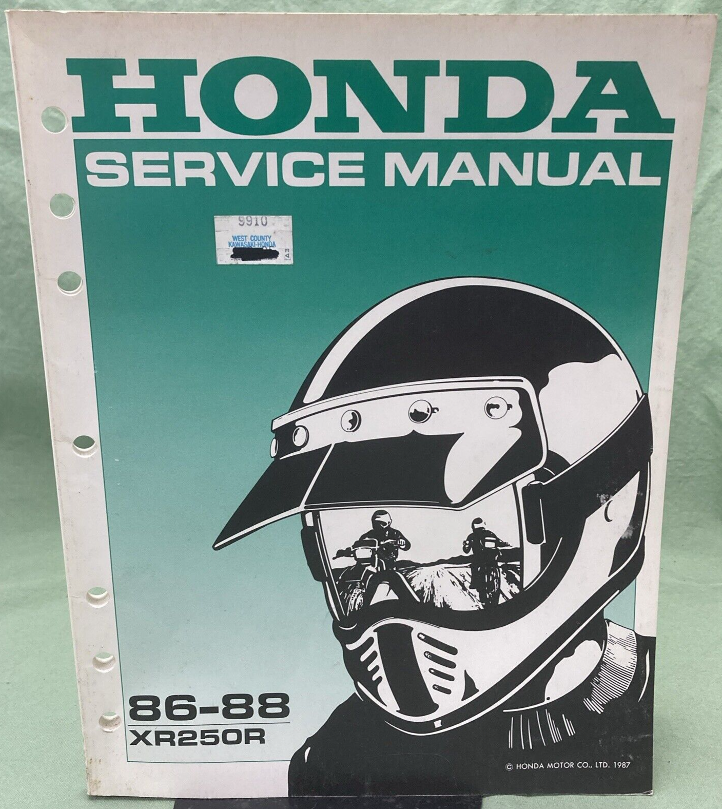 HONDA 61KT102 XR250R SERVICE MANUAL 1986-1988