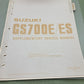 GENUINE SUZUKI 99501-37030-03E GS700E/ES SUPPLEMENTARY SERVICE MANUAL 1984