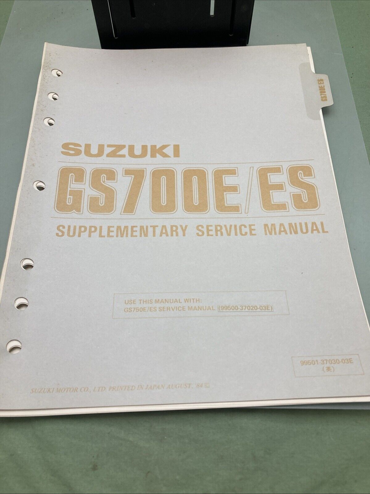 GENUINE SUZUKI 99501-37030-03E GS700E/ES SUPPLEMENTARY SERVICE MANUAL 1984