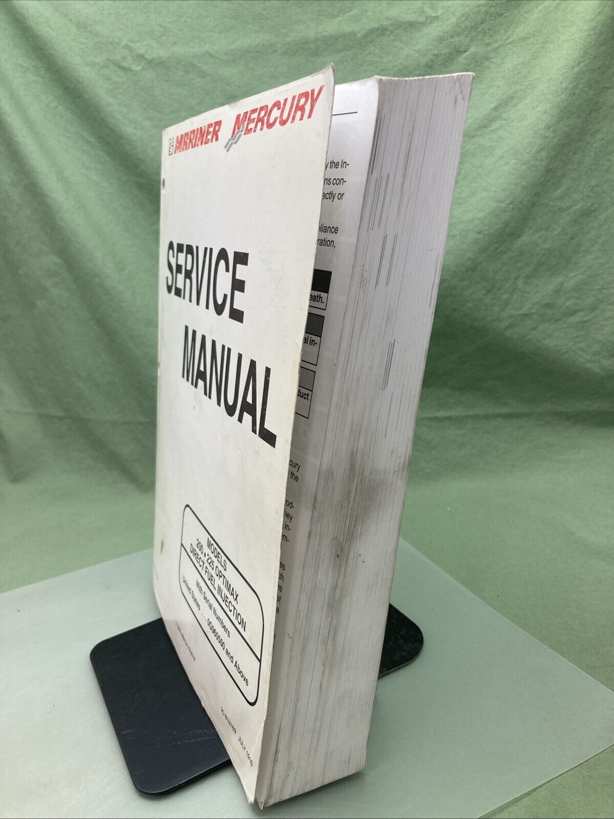 GENUINE MERCURY 90-859769 200, 250 OPTIMAX DIRECT FUEL INJECTION SERVICE MANUAL