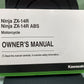 GENUINE KAWASAKI 99987-1834 NINJA ZX-14R / NINJA ZX-14R ABS OWNER'S MANUAL