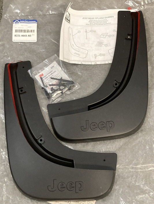 NEW GENUINE MOPAR 82214643AE SPLASH GUARD SET WHEEL REAR LEFT & RIGHT FITS JEEP