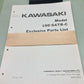 GENUINE KAWASAKI 99997-558 MODEL 100:G4TR-C EXCLUSIVE PARTS LIST 1972