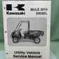 GENUINE KAWASAKI 99924-1306-01 UTILITY VEHICLE SERVICE MANUAL MULE 3010 DIESEL