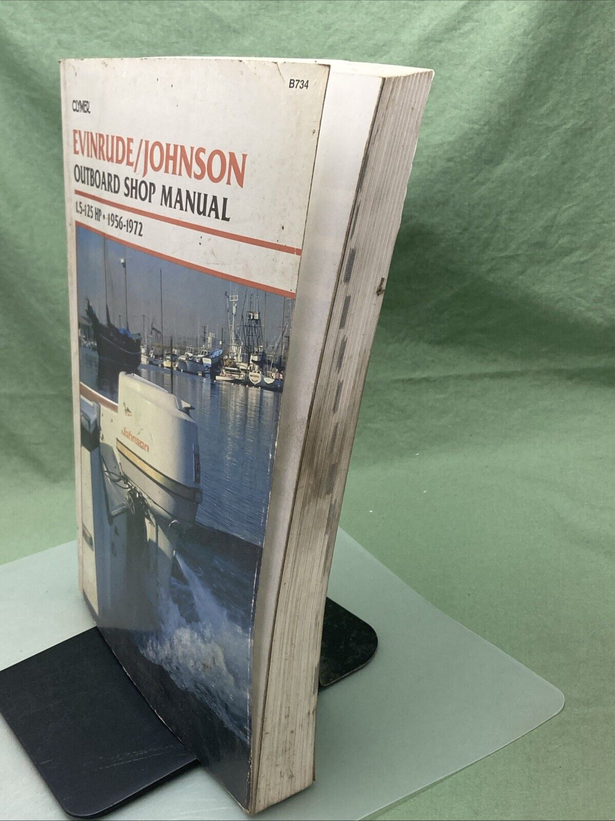 GENUINE CLYMER B734 EVINRUDE/JOHNSON OUTBOARD 1.5-125 HP 1956-1972 SHOP MANUAL