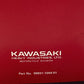 GENUINE KAWASAKI 99931-1044-01 KZ750 MOTORCYCLE ASSEMBLY AND PREP MANUAL 1979