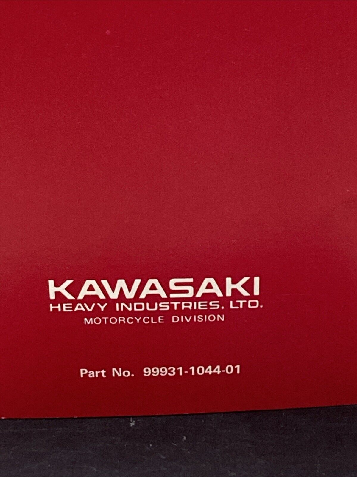 GENUINE KAWASAKI 99931-1044-01 KZ750 MOTORCYCLE ASSEMBLY AND PREP MANUAL 1979