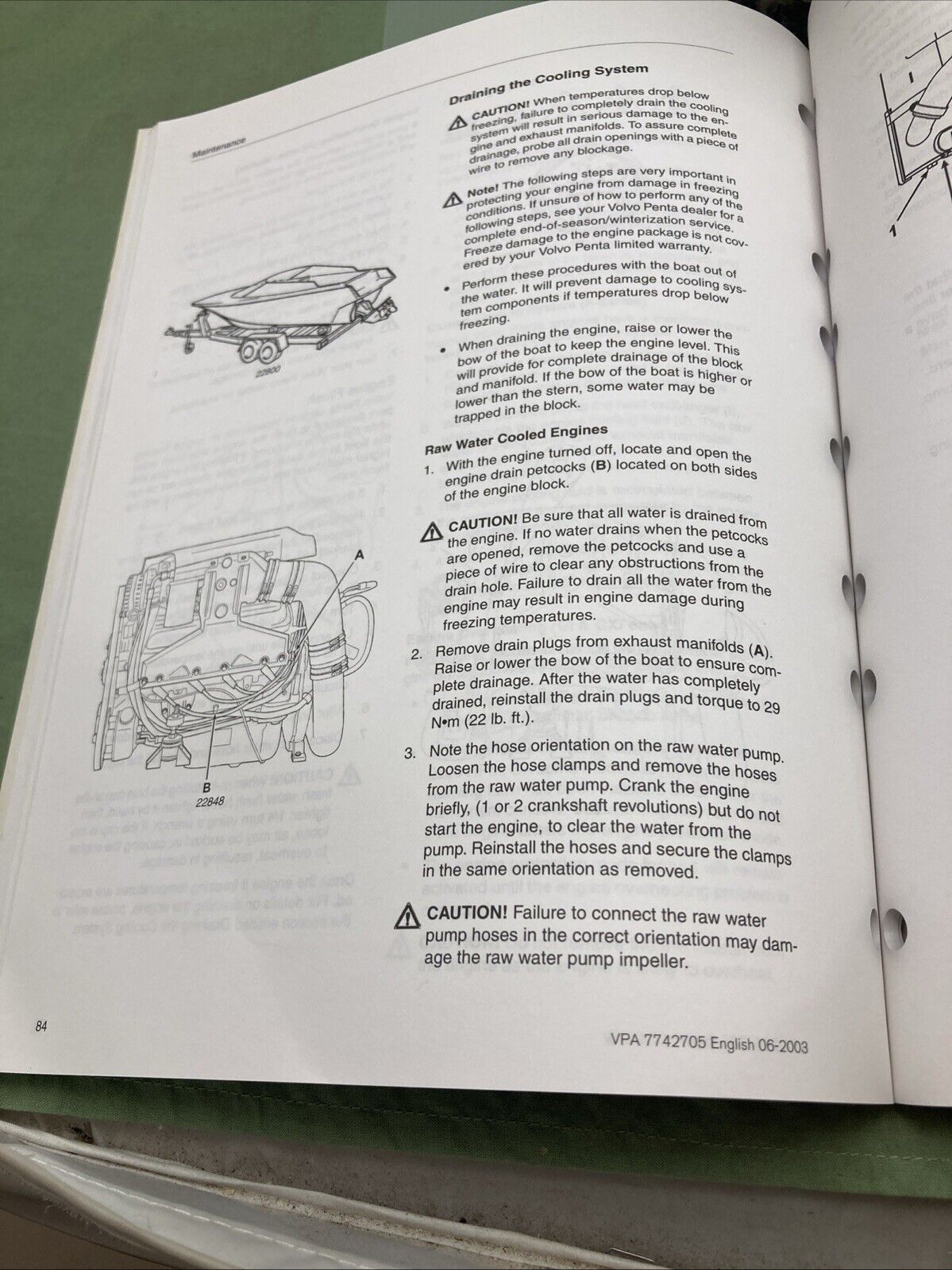 GENUINE VOLVO PENTA VPA 7742705 OPERATOR'S MANUAL 3.0GLM-C, 3.0GLP-C, 4.3GL-D