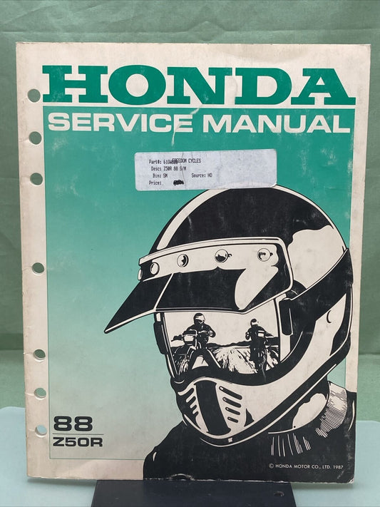 GENUINE HONDA 61GW800 Z50R SERVICE MANUAL '88