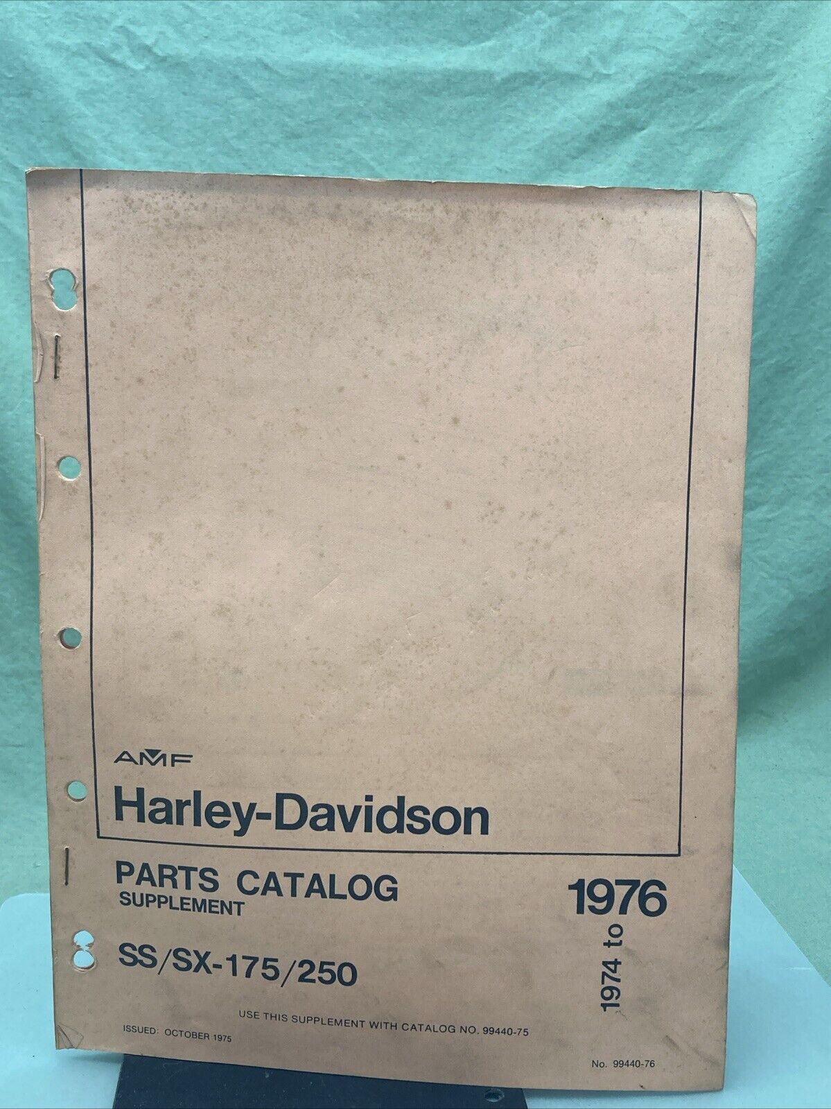 AMF HARLEY DAVIDSON 99440-76 SS/SX-175/250 PARTS CATALOG SUPPLEMENT 1974-1976