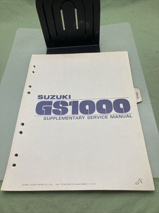 GENUINE SUZUKI GS1000 SUPPLEMENTARY SERVICE MANUAL 1979