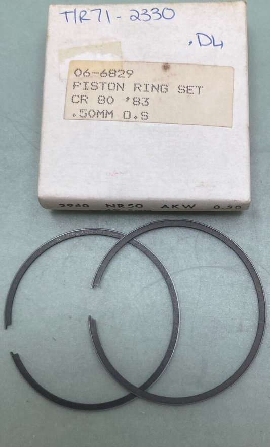 NEW REPLACES HONDA 06-6829 PISTON RING SET 0.50MM OS FITS '83 CR80