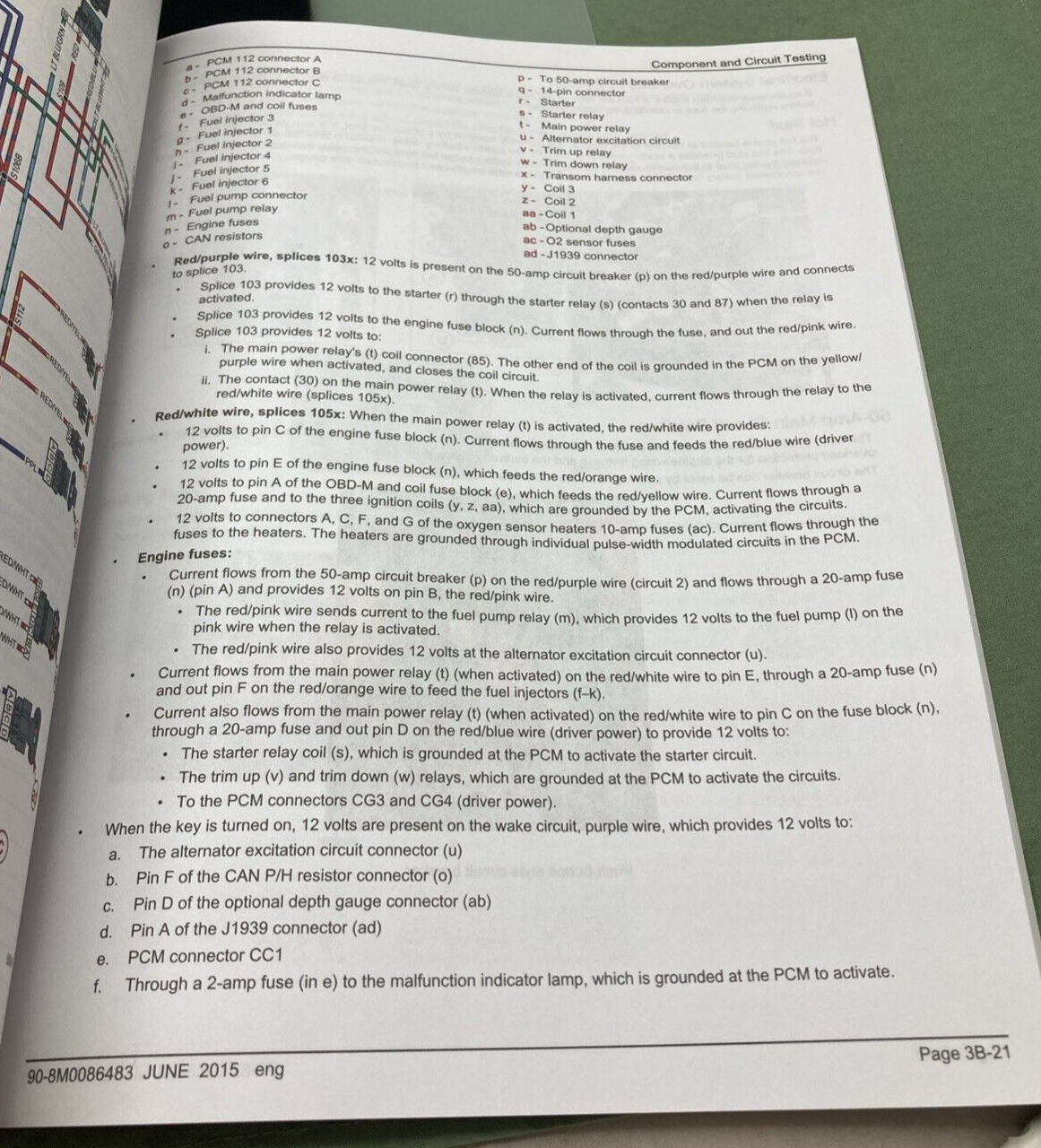 GENUINE MERCURY 90-8M0086483 PCM 112 DIAGNOSTIC MANUAL 2015