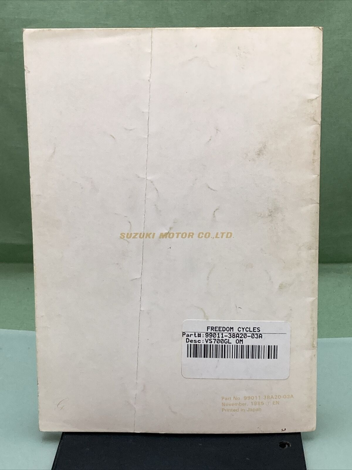 GENUINE SUZUKI 99011-38A20-03A VS700GL OWNER'S MANUAL '85