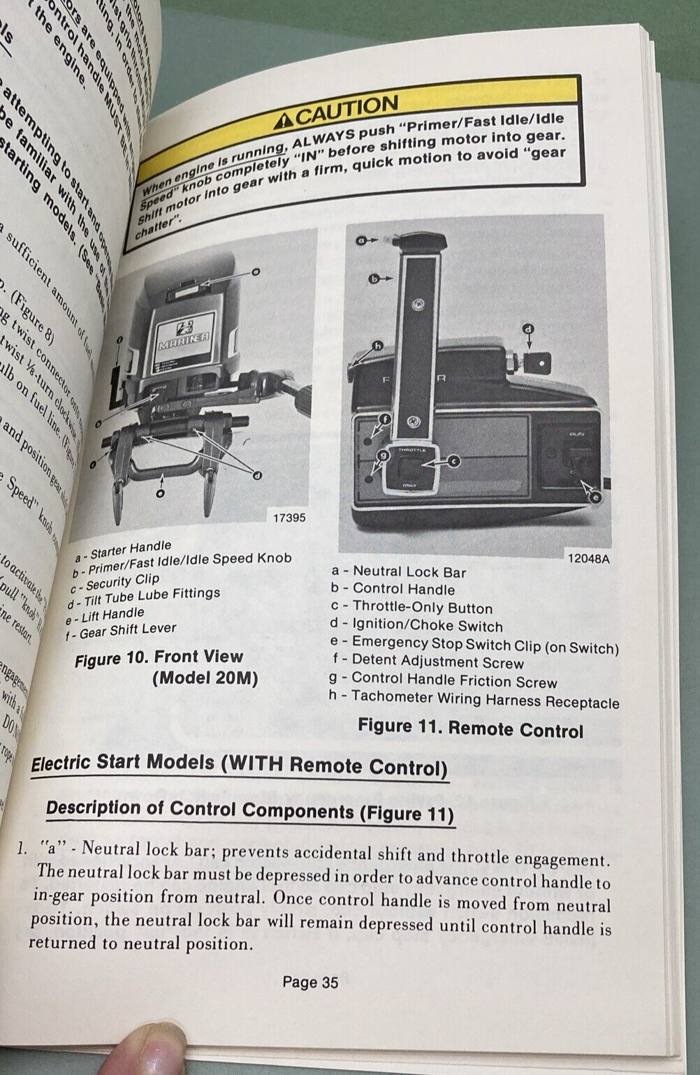 GENUINE MERCURY 90-44421 MERCURY OPERATION & MAINTENANCE MANUAL 20 MODELS 1984