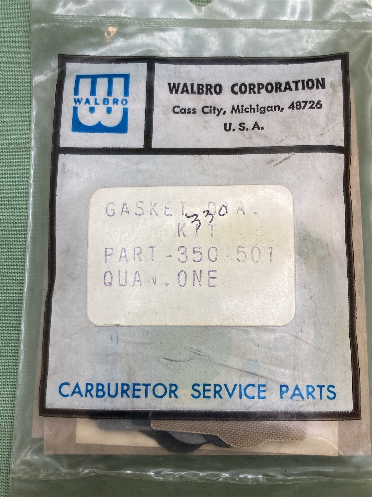 NEW GENUINE WALBRO 350-501 CARBURETOR REPAIR KIT