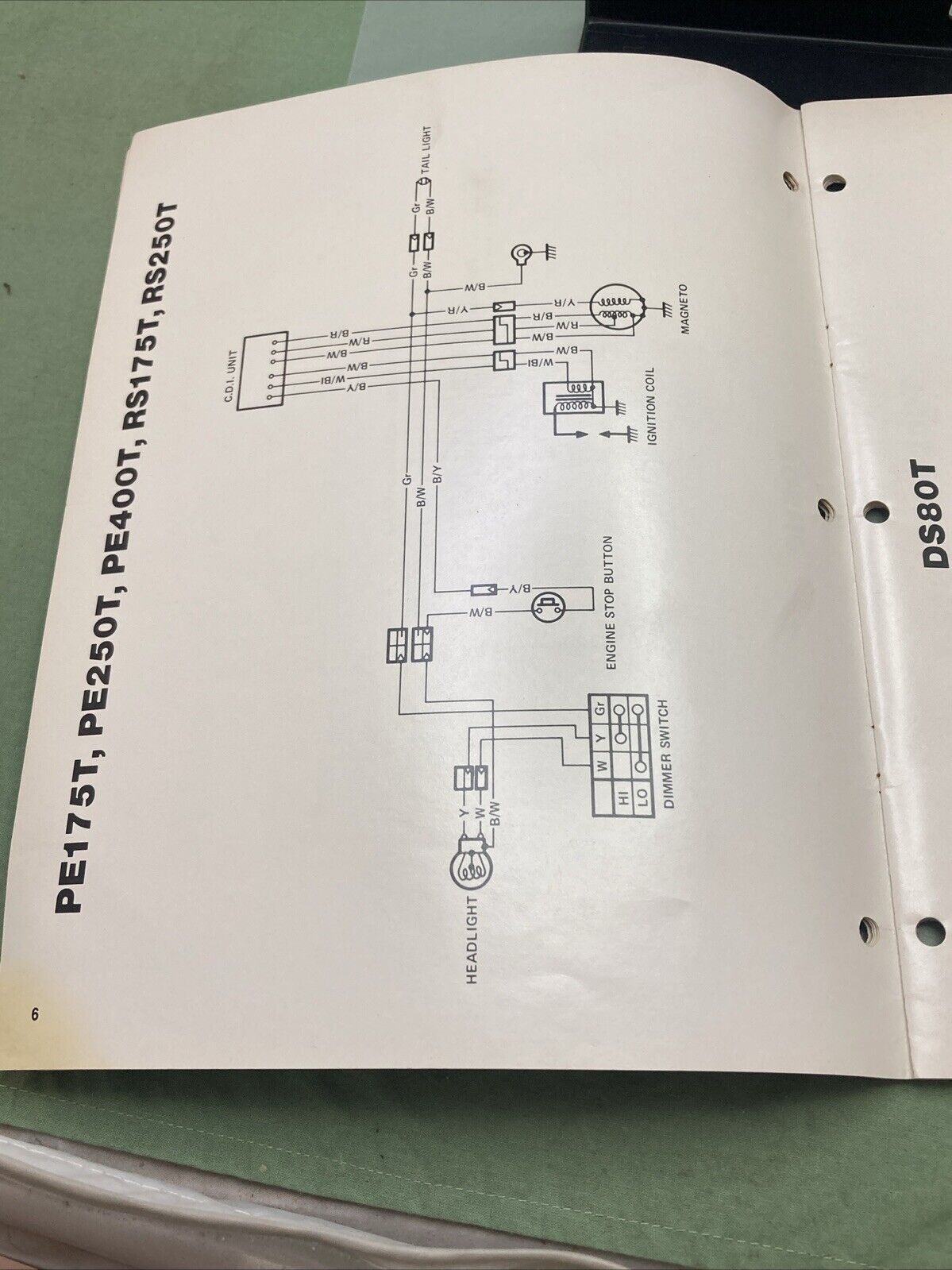 GENUINE SUZUKI 99923-80755 WIRING DIAGRAMS 1980