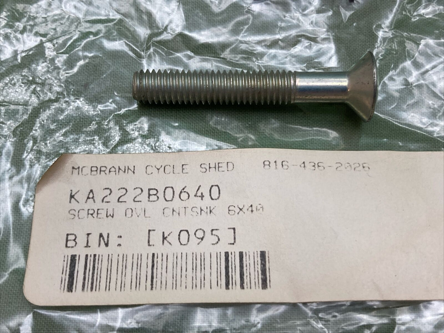 QTY 2 NEW REPLACES KAWASAKI 222B0640 SCREW OVL CNTSNK 6X40