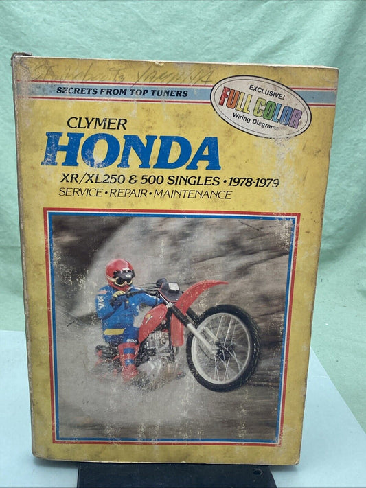 GENUINE CLYMER M319 HONDA XR/XL250 & 500 SINGLES 1978-1979 SERVICE MANUAL