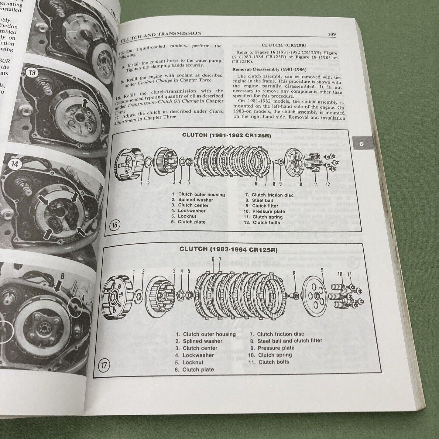 CLYMER M442 HONDA CR60-125R PRO-LINK SERVICE MANUAL 1981-1988