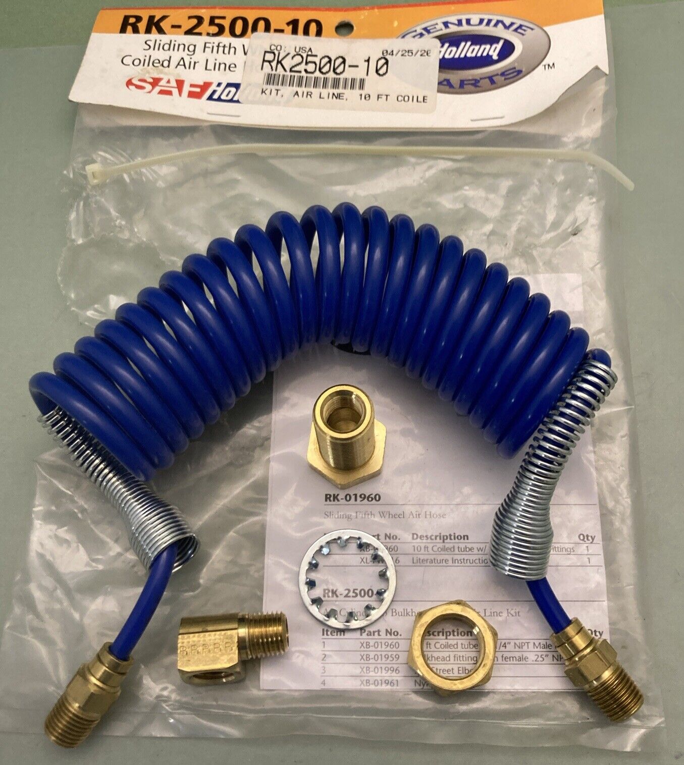 NEW GENUINE SAF HOLLAND RK2500-10 AIR LINE KIT