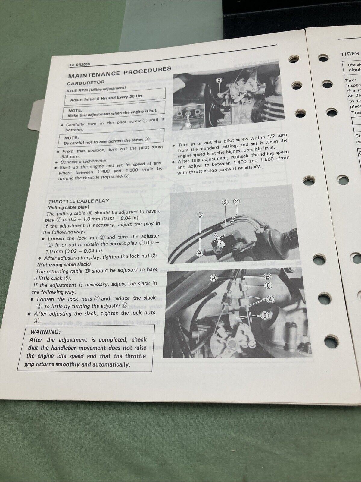 GENUINE SUZUKI 99500-41060-03E DR200 SUPPLEMENTARY SERVICE MANUAL 1985