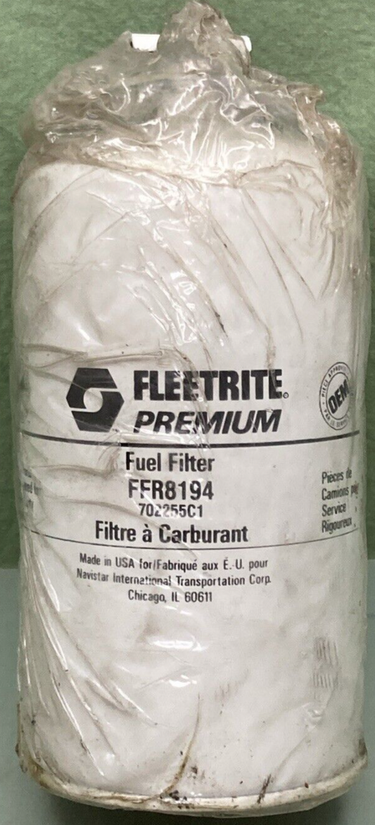 NEW GENUINE FLEETRITE FFR8194 FUEL FILTER WATER SEPARATOR SPIN-ON TWIST & DRAIN