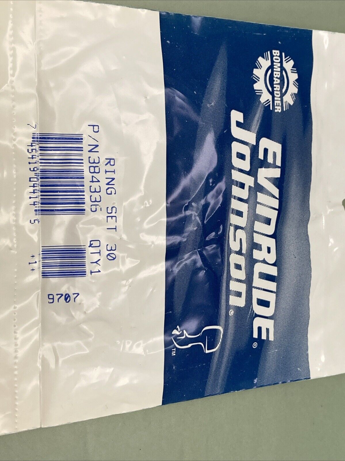 NEW GENUINE EVINRUDE JOHNSON 384336 PISTON RING SET, .030 OVERSIZE