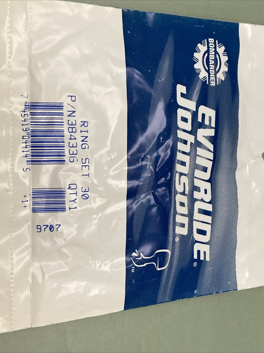 NEW GENUINE EVINRUDE JOHNSON 384336 PISTON RING SET, .030 OVERSIZE