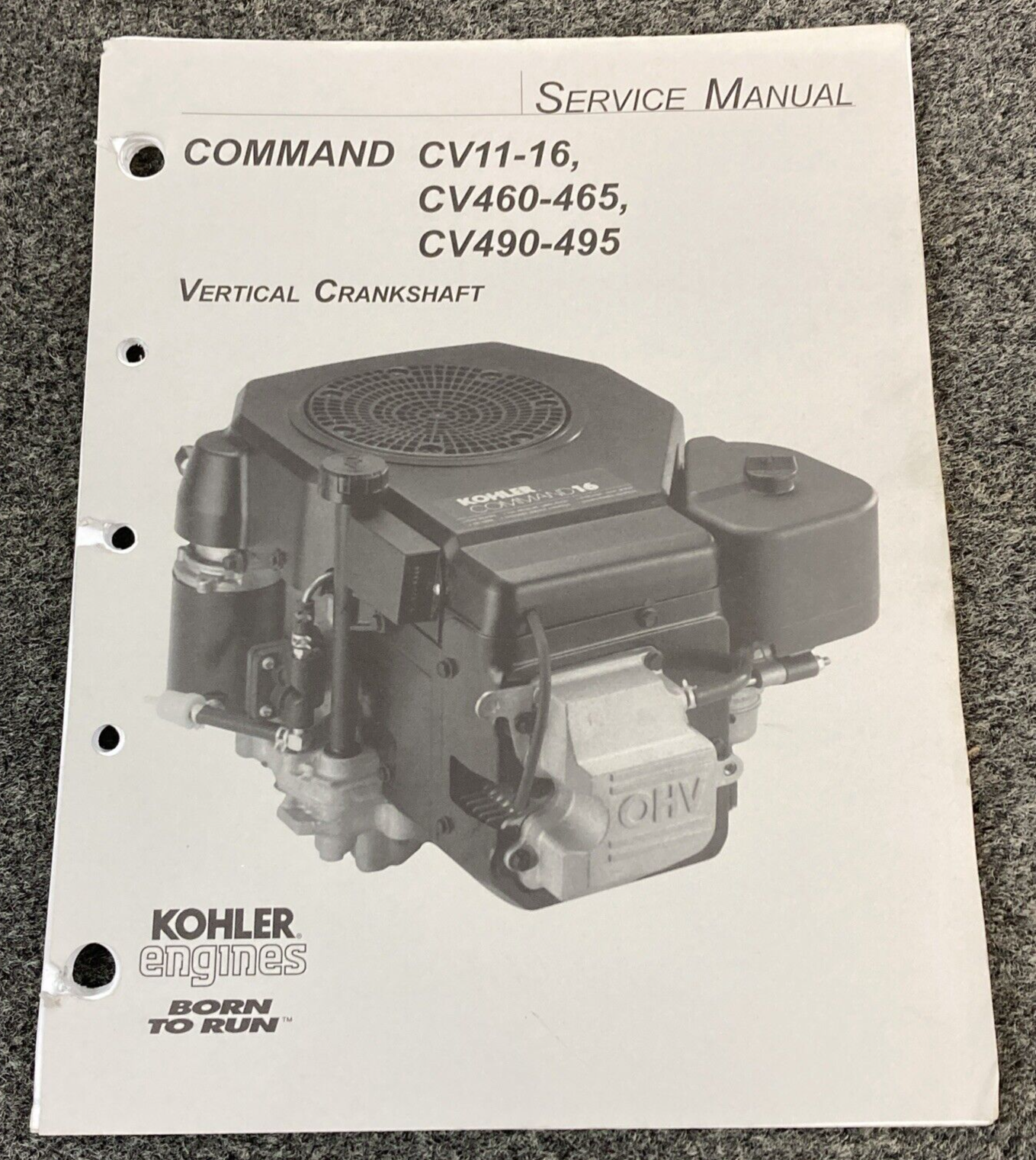 GENUINE KOHLER ENGINES TP-2339-D COMMAND LOOSE-LEAF SERVICE MANUAL