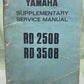 YAMAHA LIT-11613-61-00 RD250B RD350B SUPPLEMENTARY SERVICE MANUAL 361-28197-10