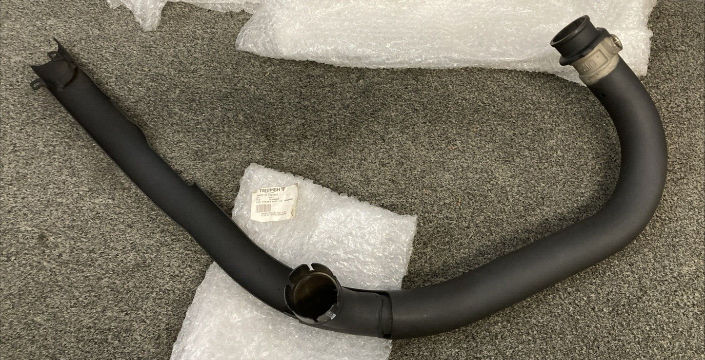 NEW GENUINE TRIUMPH T2206056 Exhaust Header Assy, LH, Black Bonneville 16-20