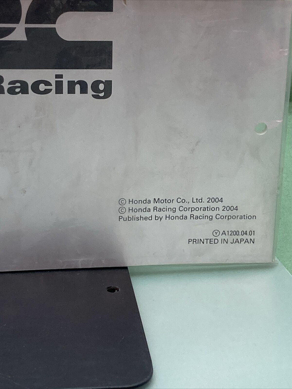 GENUINE HRC HONDA RACING 31NLA600 NSR50 OWNER'S MANUAL/COMPETITION HANDBOOK '04