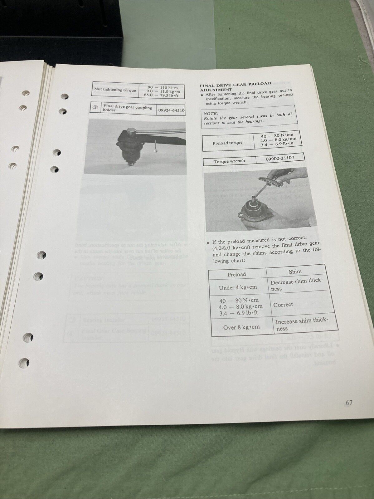 GENUINE SUZUKI SR-8503 GS1000G/L SUPPLEMENTARY SERVICE MANUAL 1980