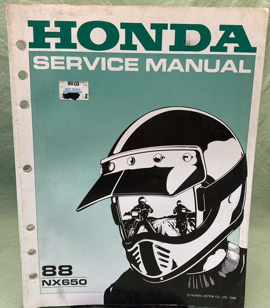 HONDA 61MN900 NX650 SERVICE MANUAL 1988