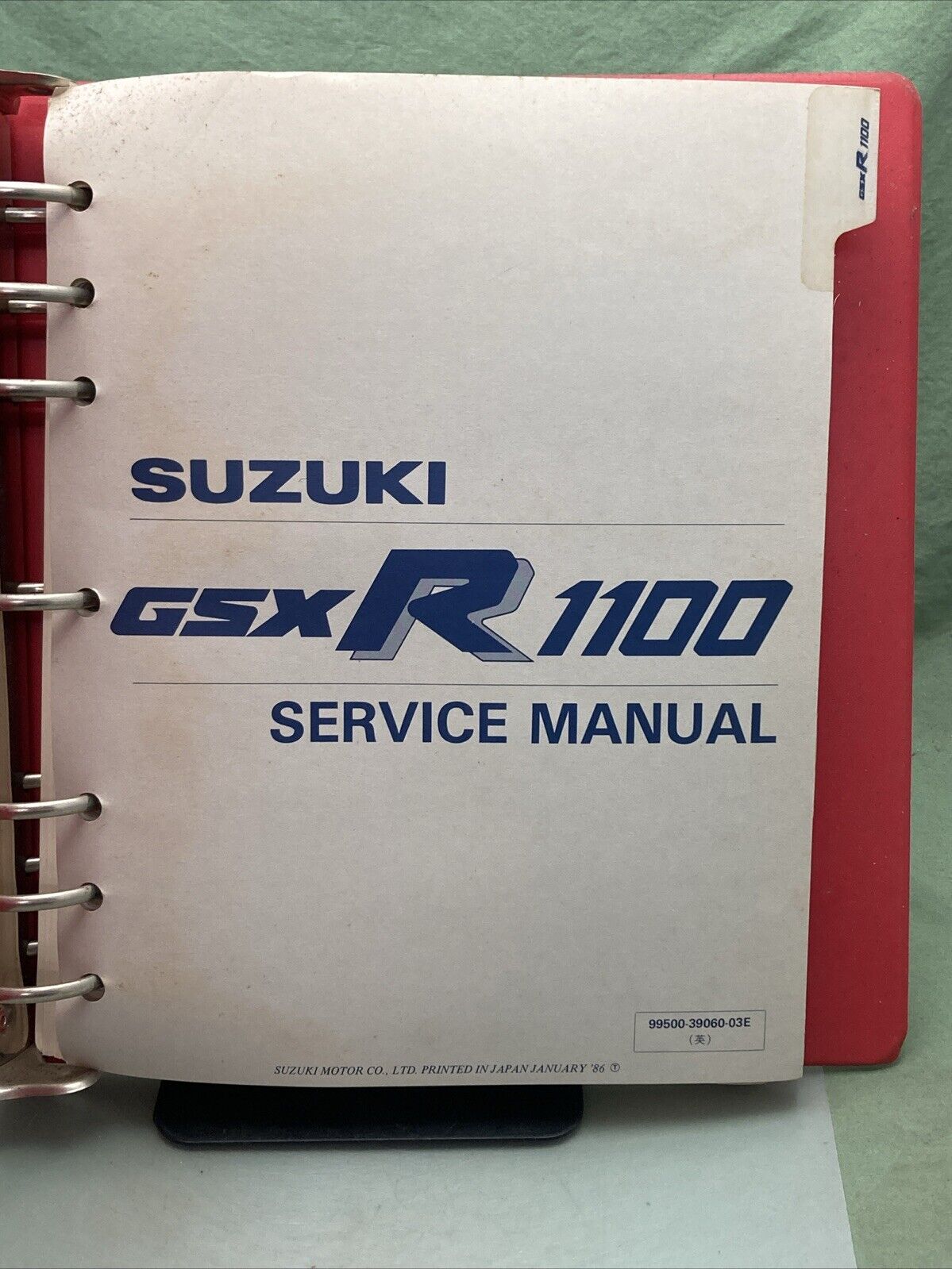 GENUINE SUZUKI 99500-39060-03E GSXR1100 SERVICE MANUAL 1986