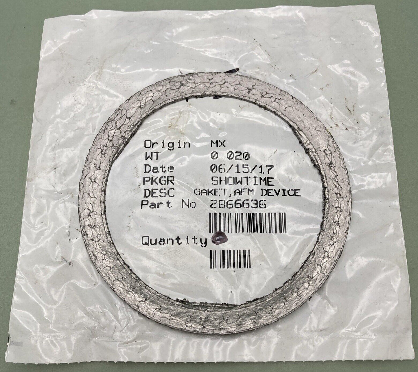 NEW GENUINE CUMMINS 2866636 GASKET, AFM DEVICE