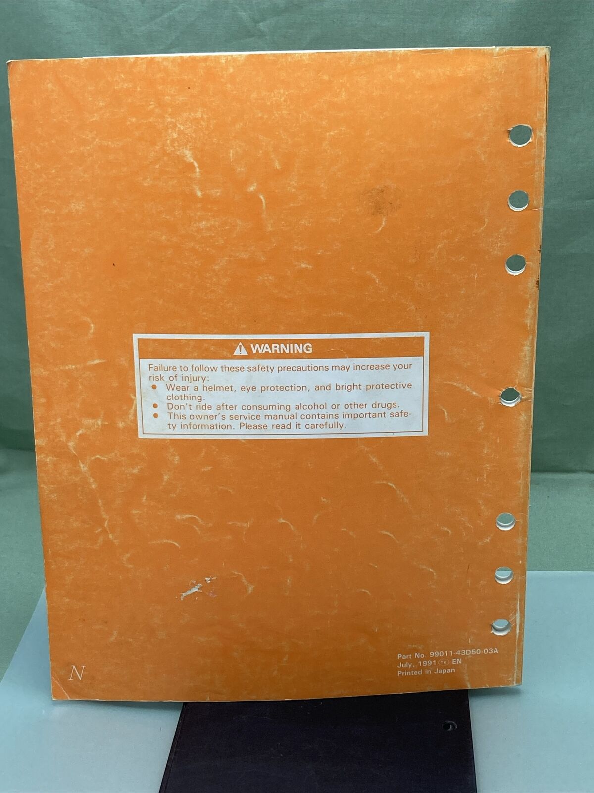 GENUINE SUZUKI 99011-43D50-03A OWNER'S SERVICE MANUAL RM125