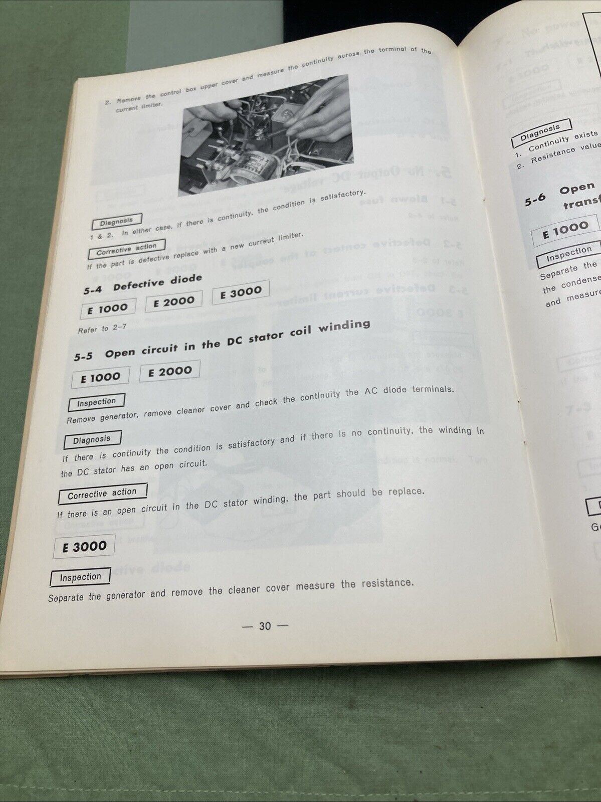 GENUINE HONDA ELECTRICAL TROUBLE SHOOTING MANUAL FOR HONDA GENERATOR 1968